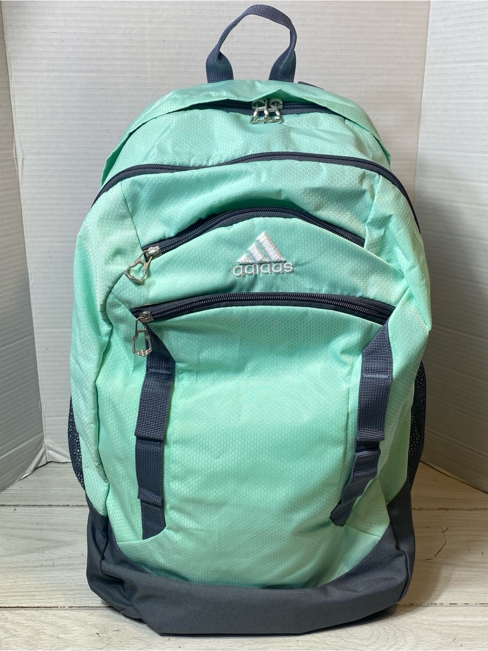 adidas loadspring Backpack Mint Green Gray School Travel Laptop Book Bag
